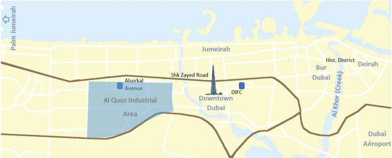 Figure 1. Carte de Dubaï. 