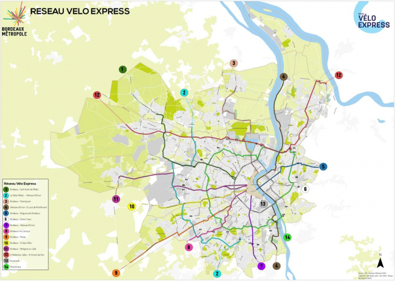 Figure 2. Plan du ReVe de Bordeaux Métropole
