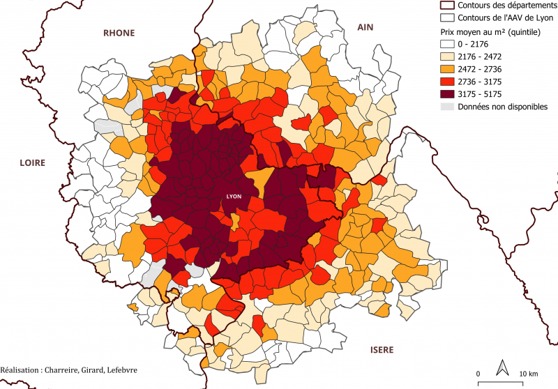 Figure 2. Prix moyen au m² sur la période 2014-2022