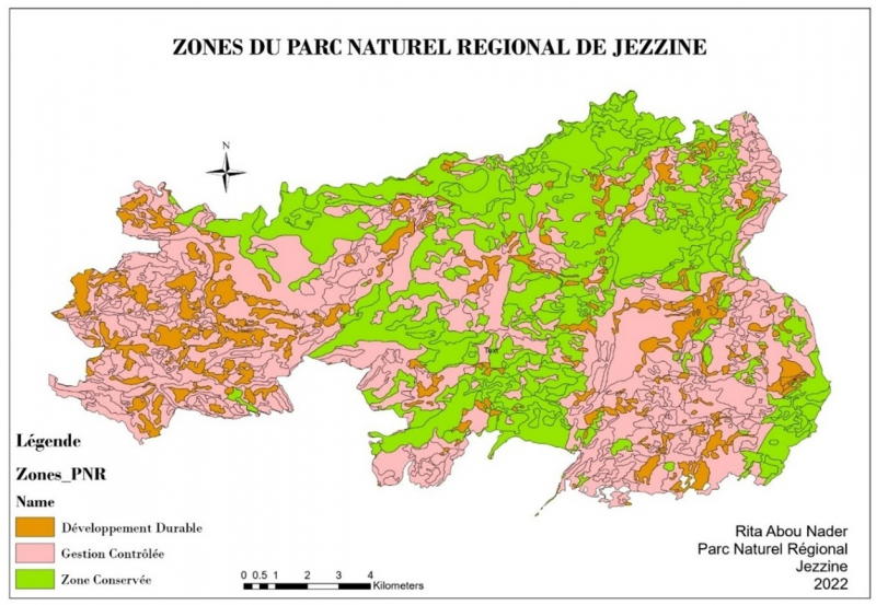 Figure 2. Les trois zones du PNR de l’UMJ