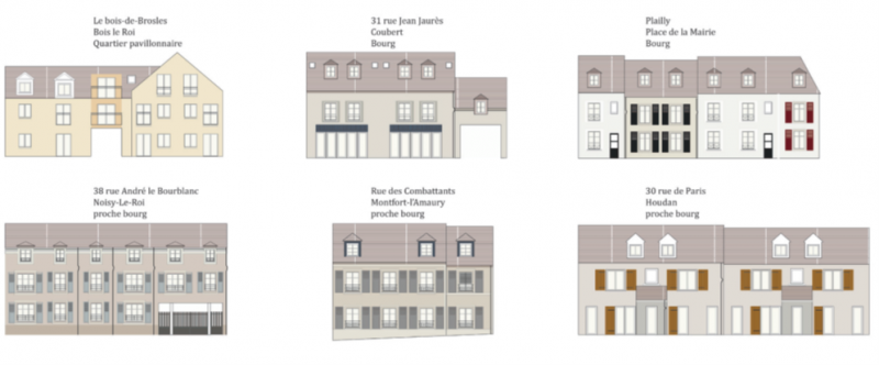 Figure 2. Relevés de façades de type « néo ». 