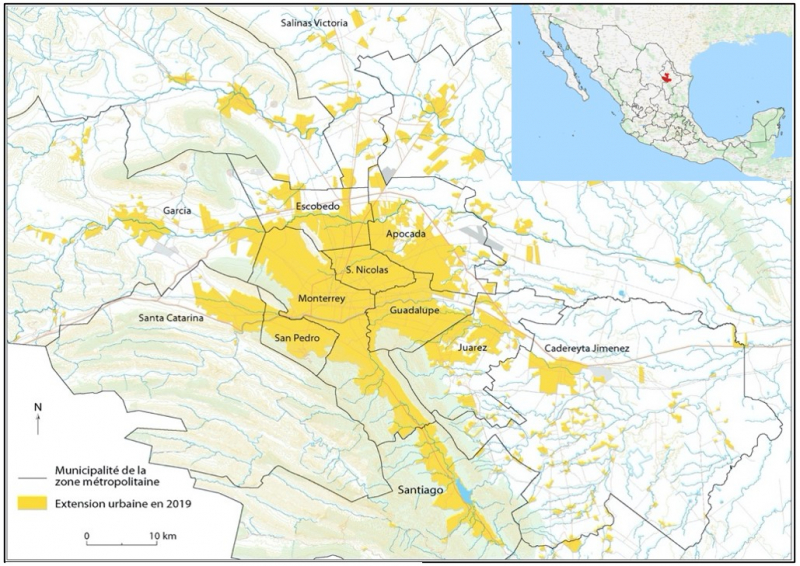 Figure 1. L’aire métropolitaine de Monterrey, au nord-est du Mexique